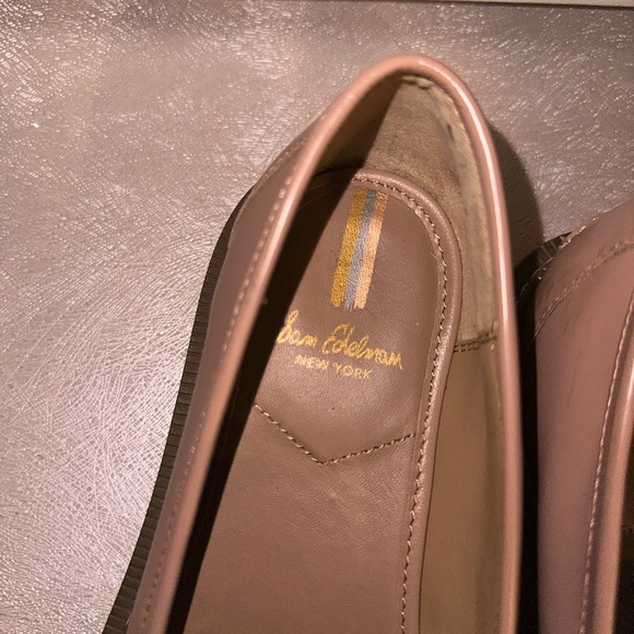 Sam Edelman Laurs Nude Pink patent leather Loafers 8.5 fall office preppy punk - Picture 4 of 11